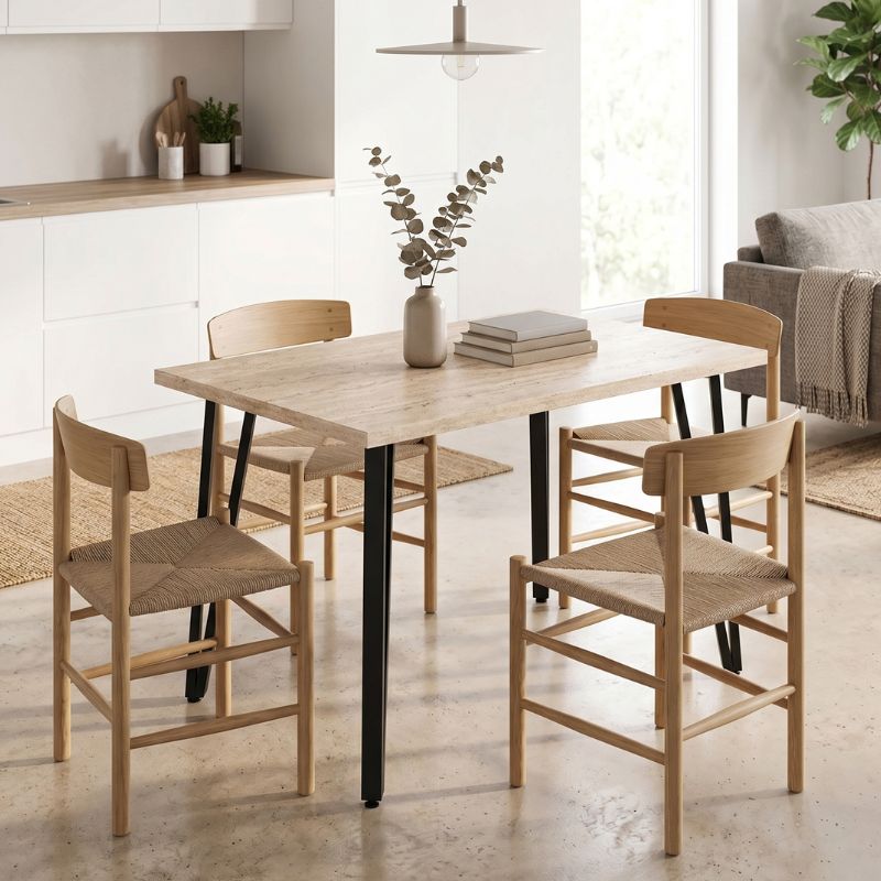 Τραπέζι Νάξος 46 χρώμα travertine 120x70x77,5εκ.