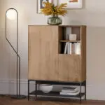 Μπουφές Πόρος 43 χρώμα καρυδί Ud – black wood 90x40x125εκ. – εικόνα 5