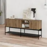 Μπουφές Πόρος 43 χρώμα καρυδί Ud – black wood 180x40x80εκ.
