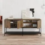 Μπουφές Πόρος 43 χρώμα καρυδί Ud – black wood 180x40x80εκ. – εικόνα 2