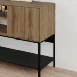 Μπουφές Πόρος 43 χρώμα καρυδί Ud – black wood 180x40x80εκ. – εικόνα 4