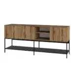 Μπουφές Πόρος 43 χρώμα καρυδί Ud – black wood 180x40x80εκ. – εικόνα 6