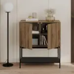 Μπουφές Πόρος 43 χρώμα καρυδί Ud – black wood 80x40x90εκ. – εικόνα 2
