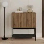 Μπουφές Πόρος 43 χρώμα καρυδί Ud – black wood 80x40x90εκ. – εικόνα 3