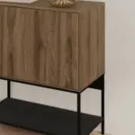 Μπουφές Πόρος 43 χρώμα καρυδί Ud – black wood 80x40x90εκ. – εικόνα 4
