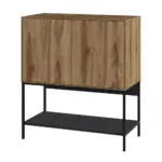 Μπουφές Πόρος 43 χρώμα καρυδί Ud – black wood 80x40x90εκ. – εικόνα 6