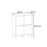 Μπουφές Σάμος 32 χρώμα sandstone 98x40x120,5εκ. – εικόνα 9