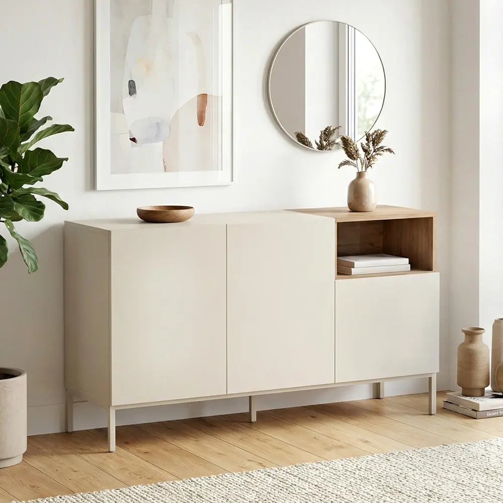 Μπουφές Επίδαυρος 65 χρώμα sandstone – sepet oak 140×41,8×80εκ.