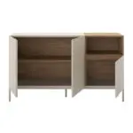 Μπουφές Επίδαυρος 65 χρώμα sandstone – sepet oak 140×41,8×80εκ. – εικόνα 3