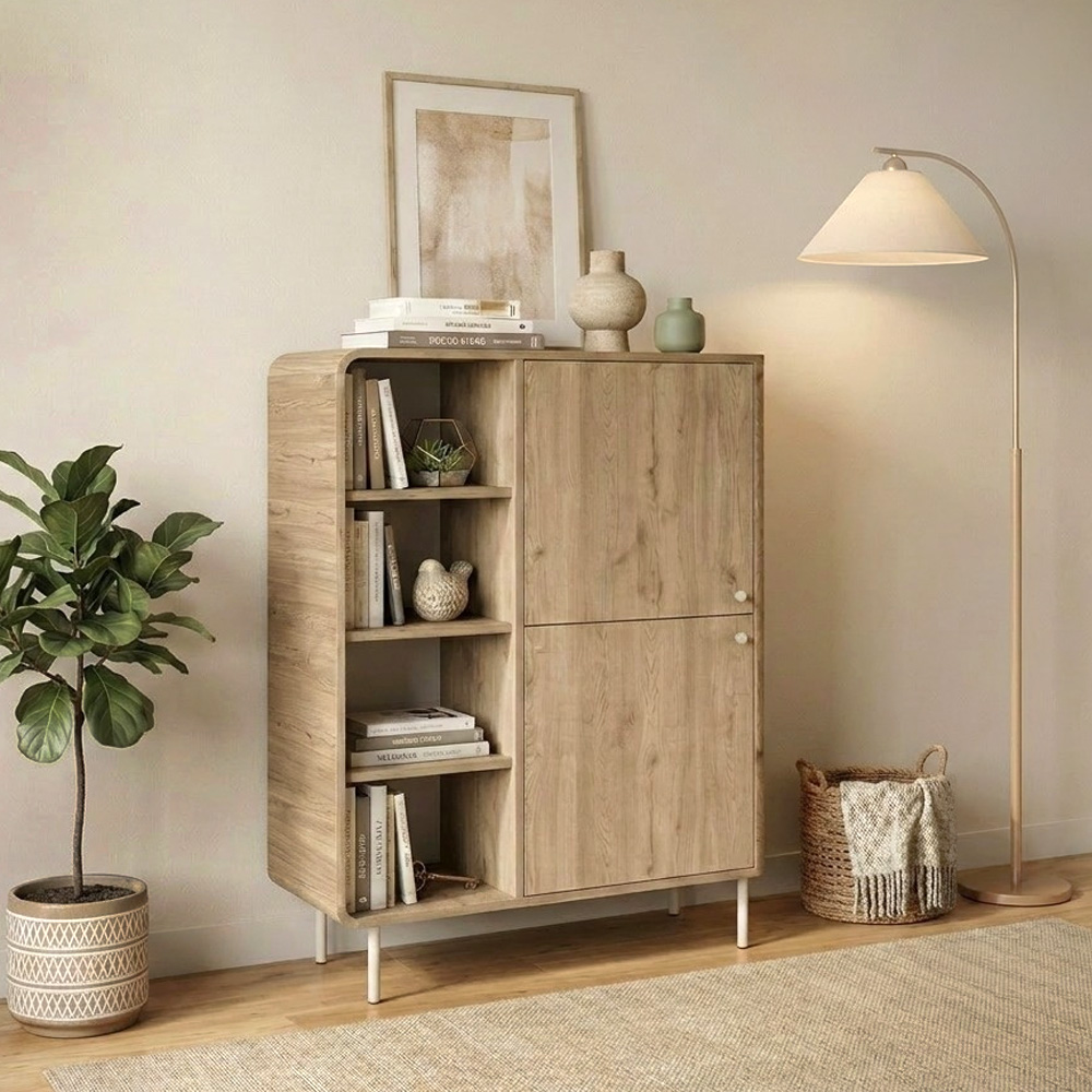 Μπουφές Δελφοί 61 χρώμα sepet oak 85x44x120,4εκ.