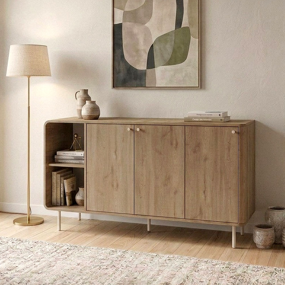 Μπουφές Δελφοί 61 χρώμα sepet oak 150x44x80εκ.