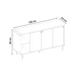 Μπουφές Δελφοί 61 χρώμα sepet oak 150x44x80εκ. – εικόνα 8