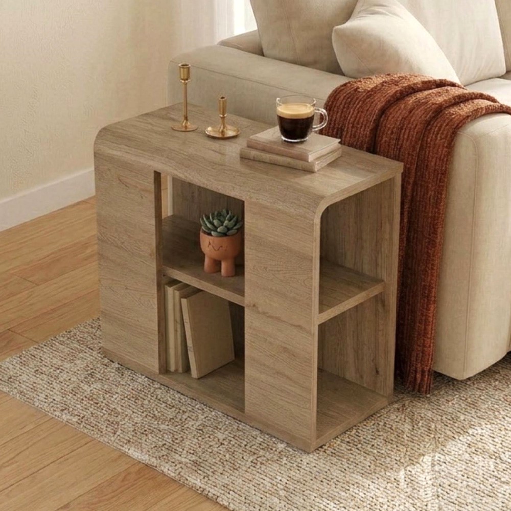 Τραπεζάκι βοηθητικό Δελφοί 61 χρώμα sepet oak 58x25x50εκ.