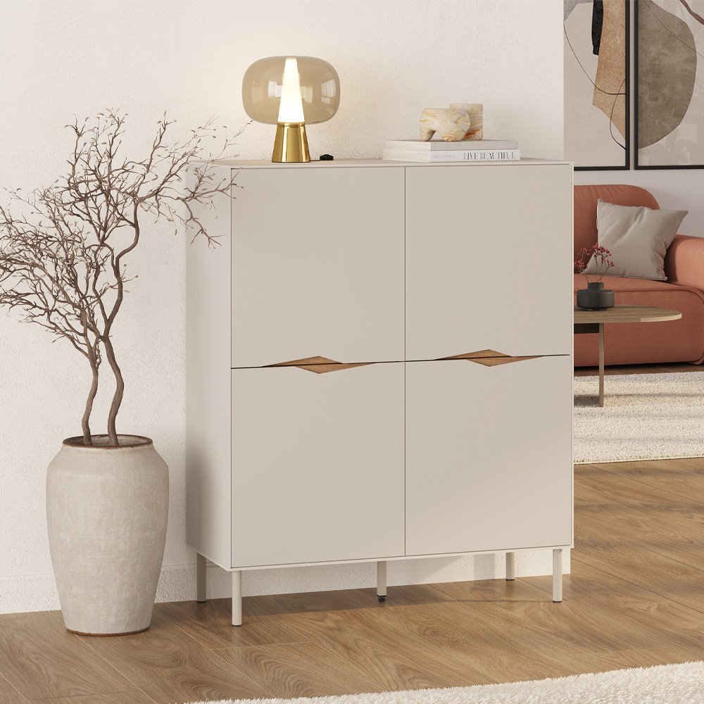 Μπουφές Καστελόριζο 78 χρώμα sandstone 98x40x120εκ.