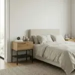 Κομοδίνο Θάσος 86 χρώμα καρυδί Ud 45x35x56,4εκ. – εικόνα 5