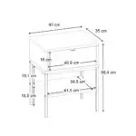 Κομοδίνο Θάσος 86 χρώμα καρυδί Ud 45x35x56,4εκ. – εικόνα 7