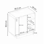 Μπουφές Σαντορίνη 52 χρώμα sepet oak 80,3x39x80,4εκ. – εικόνα 8