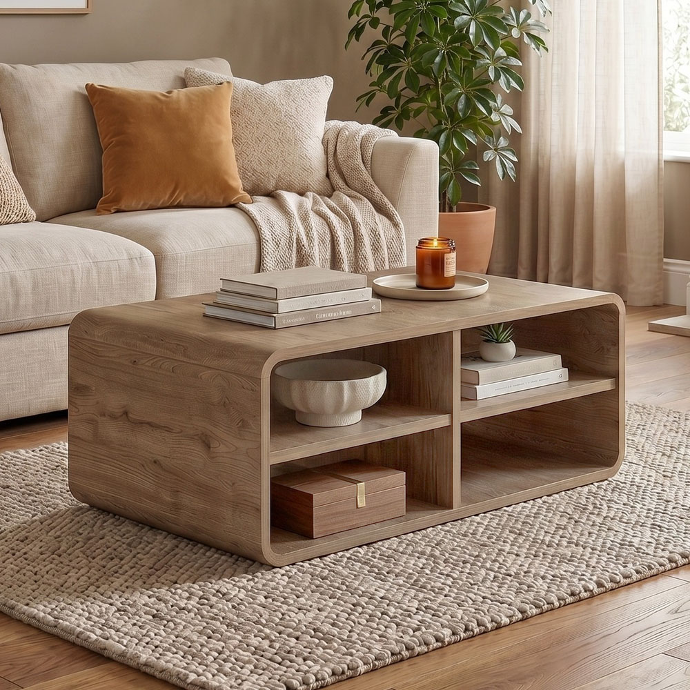 Τραπεζάκι σαλονιού Σαντορίνη 52 χρώμα sepet oak 80,3x50x32,5εκ.