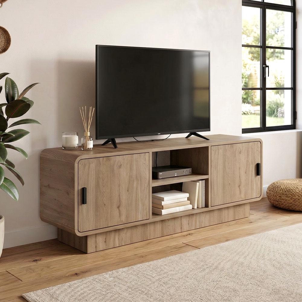 Έπιπλο τηλεόρασης Σαντορίνη 52 χρώμα sepet oak 140,3x39x50εκ.