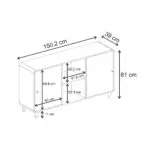 Μπουφές Πάτμος 66 χρώμα sepet oak 150,2x39x81εκ. – εικόνα 7