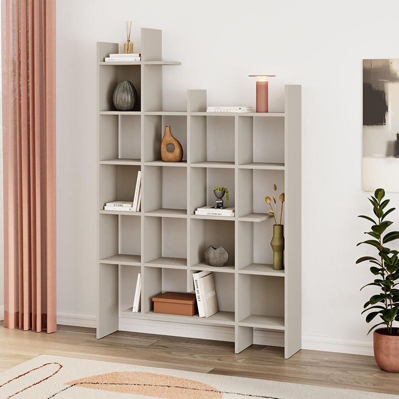 Βιβλιοθήκη Δήλος 53 χρώμα sandstone 122x25,5x188εκ.