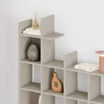 Βιβλιοθήκη Δήλος 53 χρώμα sandstone 122×25,5×188εκ. – εικόνα 3