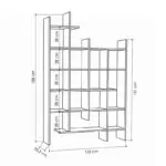 Βιβλιοθήκη Δήλος 53 χρώμα sandstone 122×25,5×188εκ. – εικόνα 5