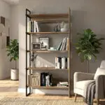 Βιβλιοθήκη Μυκήνες 79 χρώμα καρυδί 91,8×34,8×180εκ. – εικόνα 4