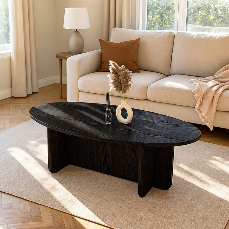 Τραπεζάκι σαλονιού Πάτμος 67 χρώμα sencron black 120x60x39,8εκ.