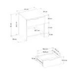 Κομοδίνο Δήλος 31 χρώμα sepet oak 45x40x52εκ. – εικόνα 8
