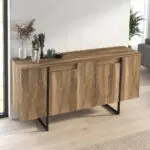 Μπουφές Χίος 67 χρώμα καρυδί 160×35,2×80εκ. – εικόνα 3