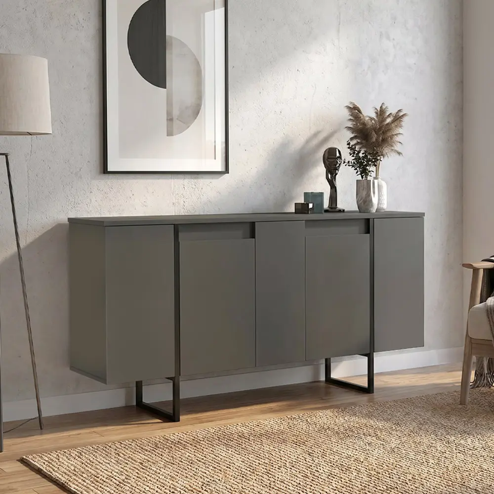 Μπουφές Χίος 67 χρώμα ανθρακί 160×35,2×80εκ.