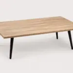 Τραπεζάκι Σαλονιού Oak με Μαύρα Πόδια