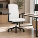Καρέκλα εργασίας Dromeas ONE σε λευκή δερματίνη W2A1 — office
