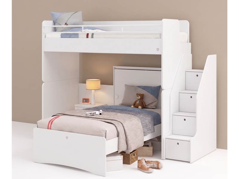 Παιδική κουκέτα WHITE STUDIO 6 (0.90Χ2.00) (1.00Χ2.00)