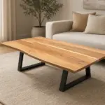 Τραπεζάκι Σαλονιού Φυσικό Ξύλο 160x90