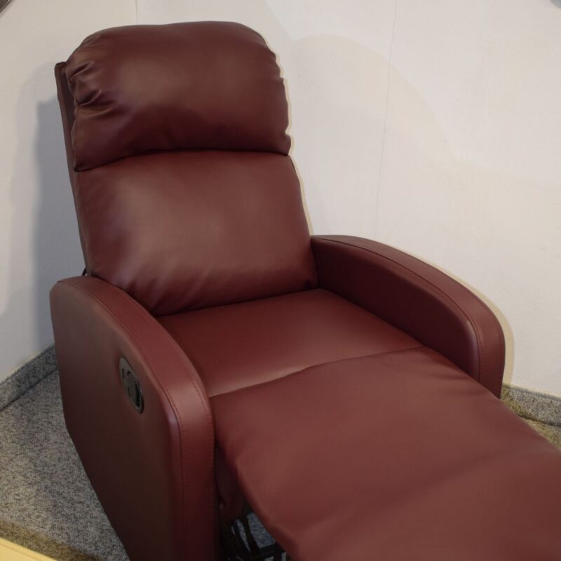 Πολυθρόνα RELAX μπορντό τεχνόδερμα με ανάκληση ποδιών