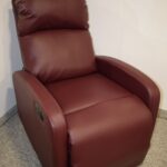 Πολυθρόνα Relax Μπορντό Δερματίνη με Ανάκλιση