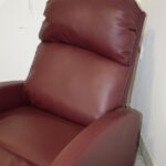 Πολυθρόνα Relax Μπορντό Δερματίνη με Ανάκλιση