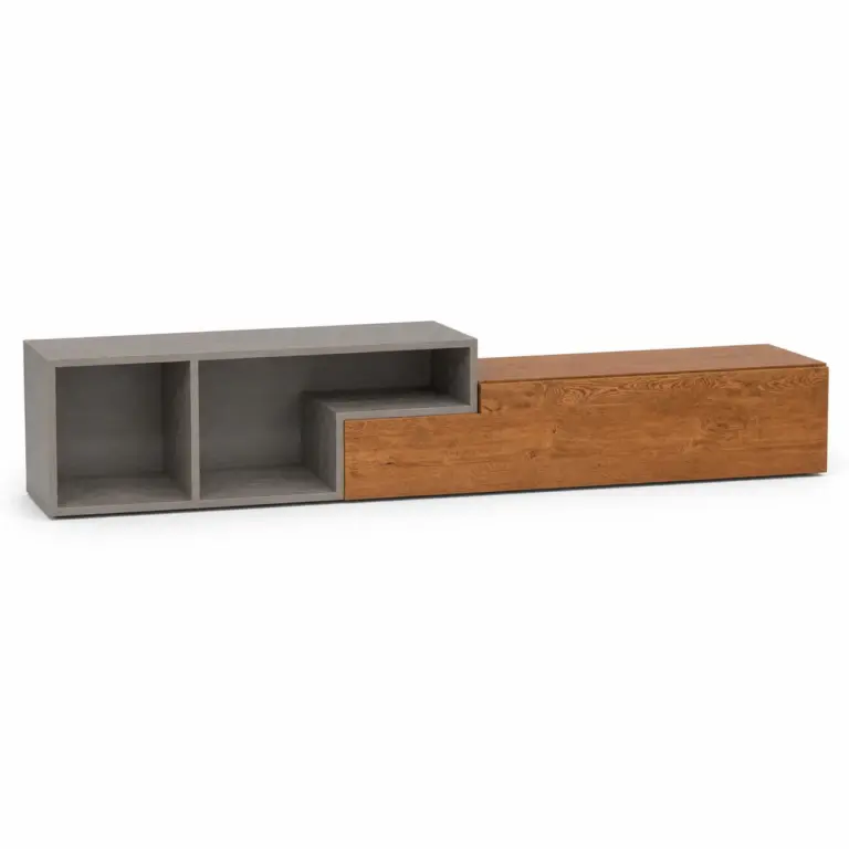 Σύνθετο Έπιπλο TV Δίχρωμο Γκρι Oak & Rustic Oak