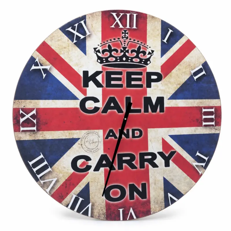 Διακοσμητικό Ρολόι Τοίχου London Keep Calm, 90 εκ
