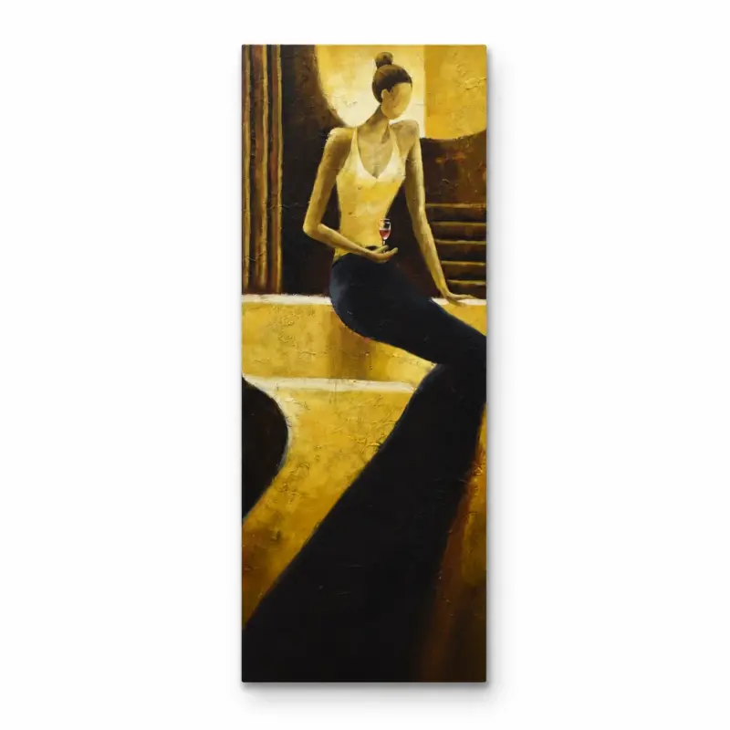 Διακοσμητικός Πίνακας σε Καμβά 85×35 εκ. Yellow Figure