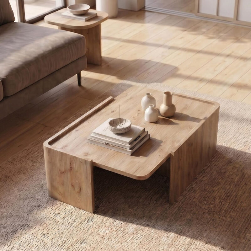 Τραπεζάκι σαλονιού Νάξος 53 χρώμα sepet oak 82x52x28,5εκ.