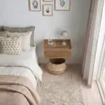 Κομοδίνο επιτοίχιο Κύθηρα 94 χρώμα καρυδί Ud 42x35x18,2εκ. – εικόνα 3