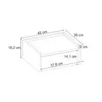 Κομοδίνο επιτοίχιο Κύθηρα 94 χρώμα καρυδί Ud 42x35x18,2εκ. – εικόνα 5