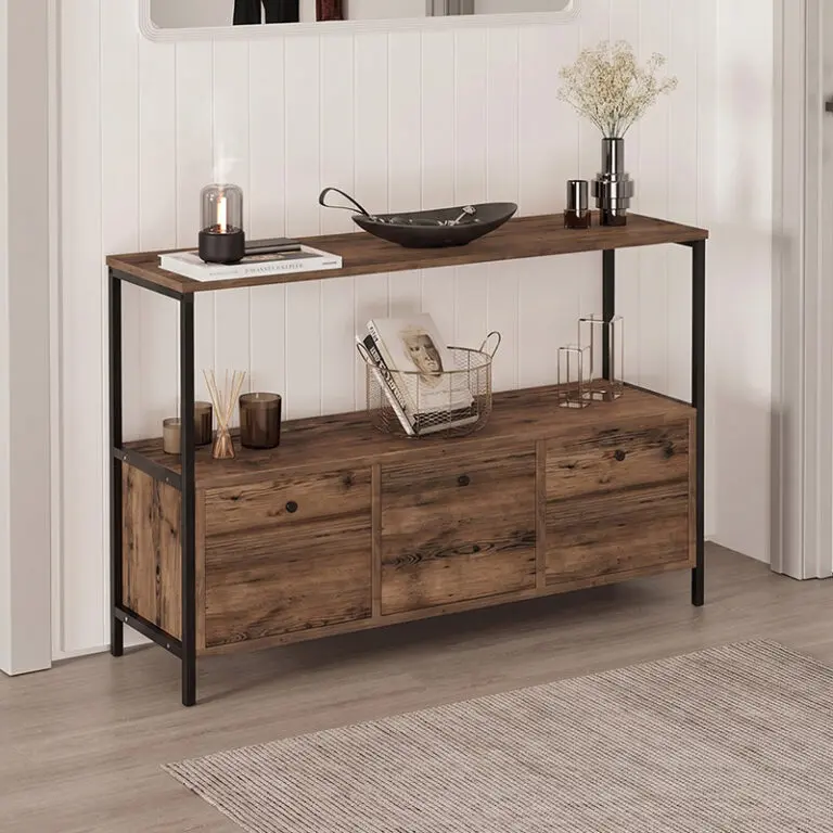 Μπουφές Κύθηρα 30 χρώμα καπνιστή καρυδιά 122x36x80,1εκ.