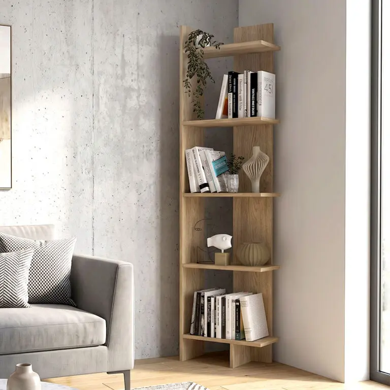 Βιβλιοθήκη Μήλος 15 χρώμα sepet oak 48x22x170εκ.