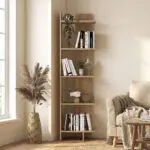 Βιβλιοθήκη Μήλος 15 χρώμα sepet oak 48x22x170εκ. – εικόνα 2