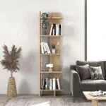 Βιβλιοθήκη Μήλος 15 χρώμα sepet oak 48x22x170εκ. – εικόνα 5