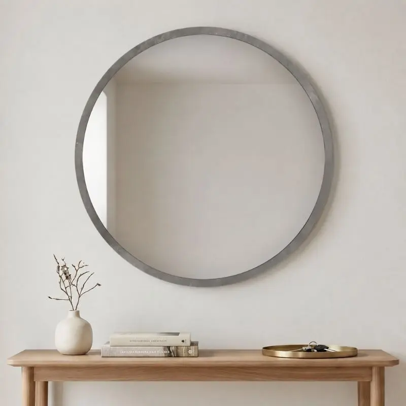 Καθρέπτης τοίχου Επίδαυρος 37 χρώμα γκρι σκυροδέματος 59x2x59εκ.